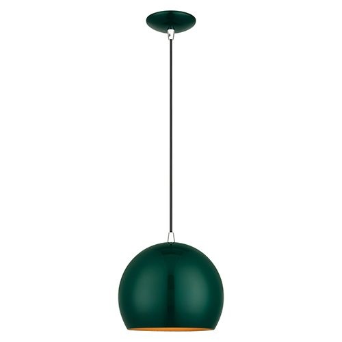 Livex Lighting Piedmont Hunter Green Globe Pendant