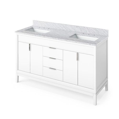 Jeffrey Alexander White Theodora Double Vanity