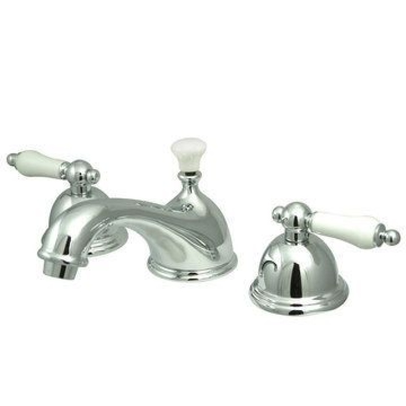 Restorers Restoration Widespread Lavatory Faucet - Porcelain Lever