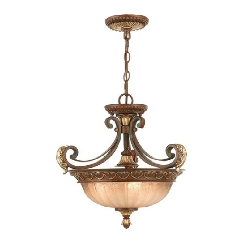 Livex Lighting Villa Verona 3-Light Pendant / Semi-Flush Ceiling Light