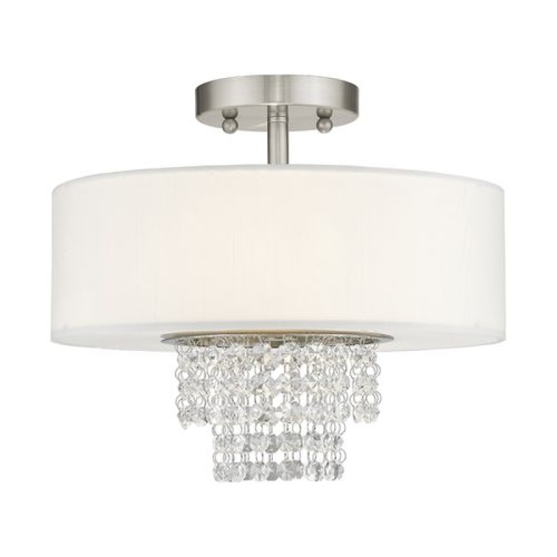 Livex Lighting Carlisle 2-Light Medium Semi-Flush Ceiling Light