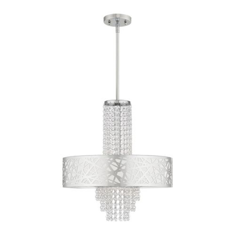 Livex Lighting Allendale 4-Light Chrome Pendant Chandelier