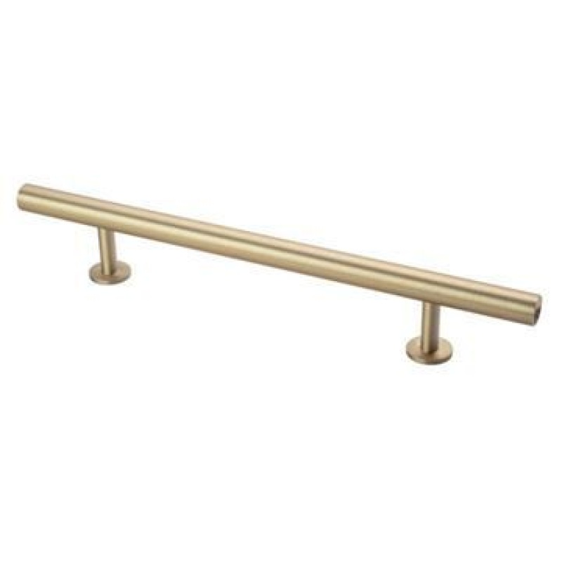 Lew's Hardware Brushed Brass Round Bar Appliance Pull