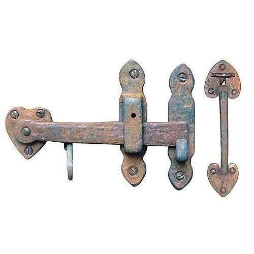 Restorers Heart Gate Latch Set with Thumblatch Handle