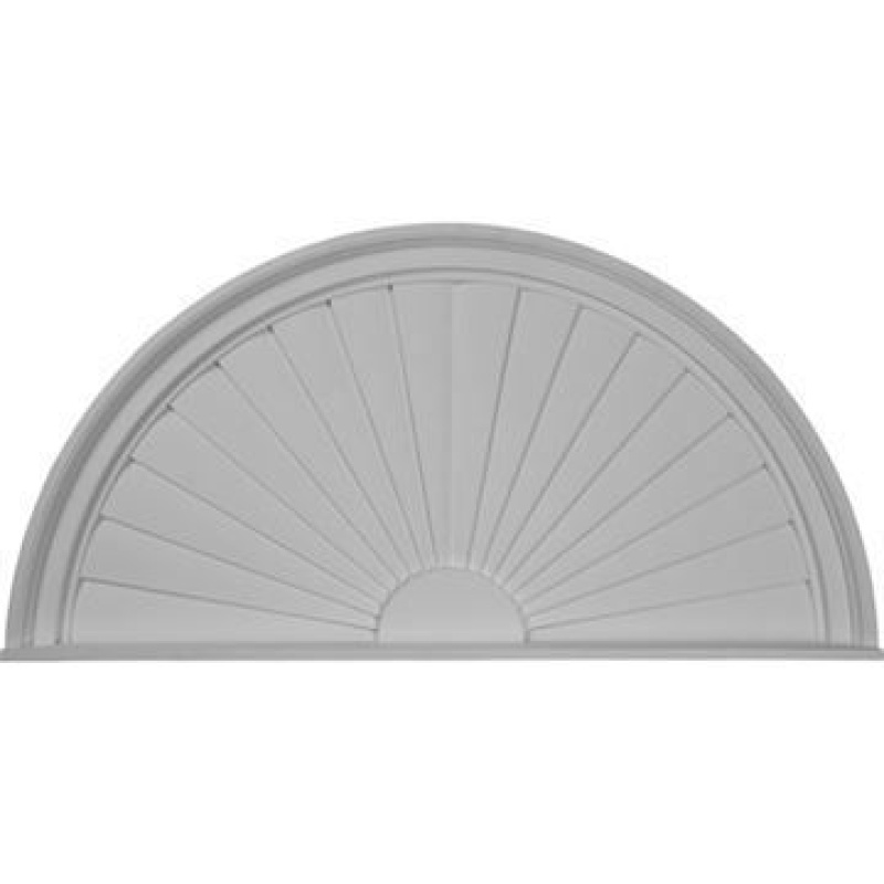 Restorers Architectural Half Round Sunburst 40" Urethane Pediment