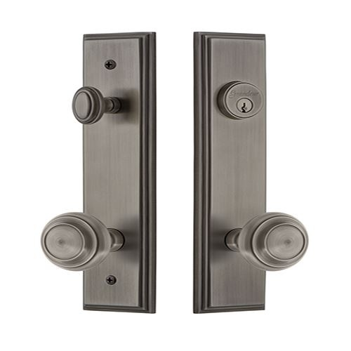 Grandeur Tall Carre Circulaire Knob Entry Set - Keyed Alike