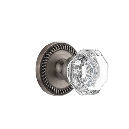 Grandeur Newport Passage Door Set with Chambord Crystal Knob