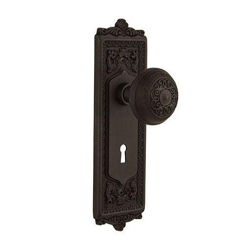 Nostalgic Warehouse Egg & Dart Interior Privacy Door Set - Keyhole