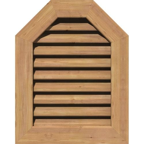 Restorers Architectural Octagonal Top Cedar Flat Trim Frame Gable Vent