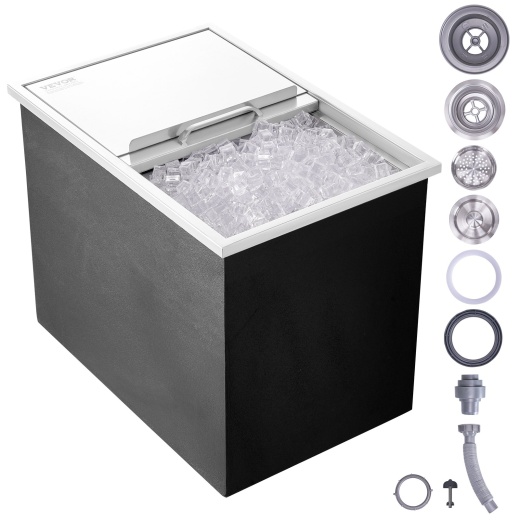 Vevor Drop In Ice Chest - 27"L X 18"W X 21"H Stainless Steel Ice Cooler