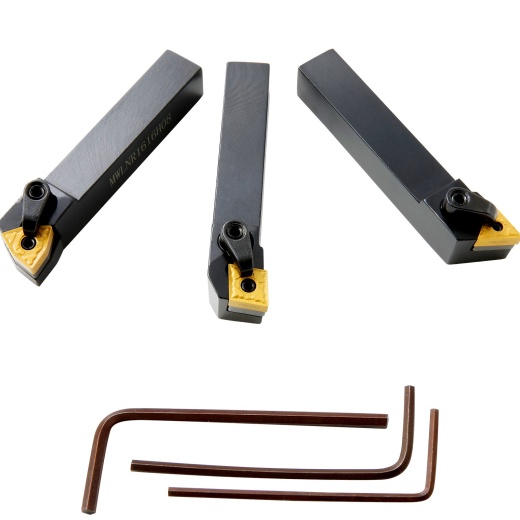 Vevor 3 Pieces Indexable Lathe Turning Tool Holder for CNC Metal Lathe Cutting