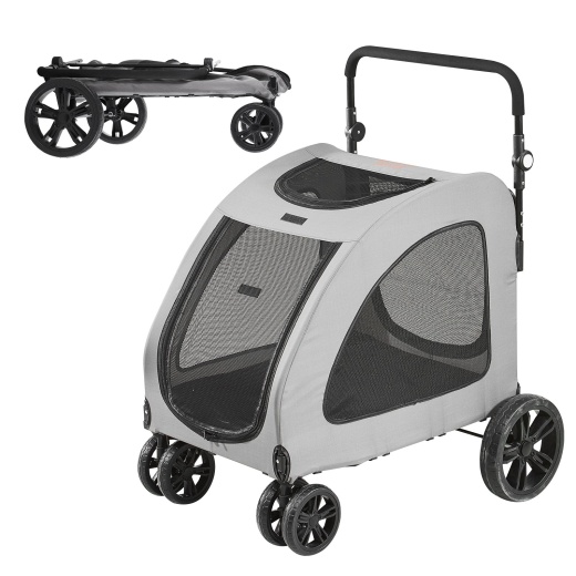 Vevor Pet Stroller, 4 Wheels Dog Stroller Rotate with Brakes, 160lbs Weight Capacity