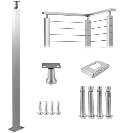 Vevor Cable Railing Post Level Deck Stair Post - Perfect for All Your Railing Needs