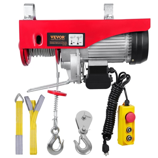 Vevor Electric Hoist 1760Lbs With 14Ft Wired Remote Control
