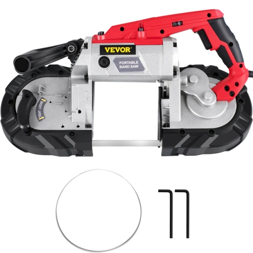 Vevor Variable-Speed 5 Deep Cut Portable Band Saw 110V 10-A Motor Tested To Ul Standards