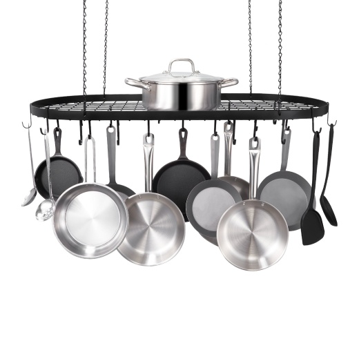 Vevor Hanging Pot Rack 36 Inch Ceiling Mount with 20 S Hooks