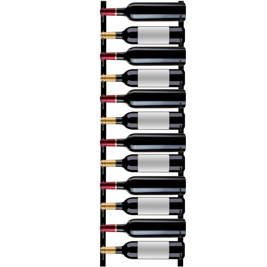 Vevor Wall Mounted Wine Rack - 12 Bottles Wine Holder Towel Rack