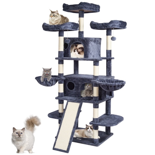 Vevor Cat Tree 68.5" Cat Tower For Indoor Cats With Cat Condos Scratching Post