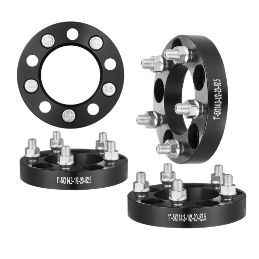 Vevor 1" 5"X4.5" Wheel Spacers - 5 Lug Forged Spacer Set (4 Pcs) - Black
