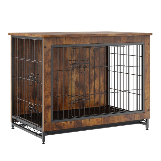 32 Inch Wooden Dog Crate Furniture with Double Doors