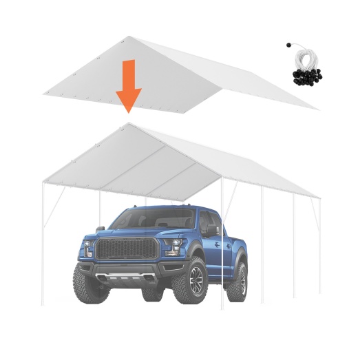 Vevor 10x20 Ft Carport Replacement Canopy Cover - Waterproof & UV Protected