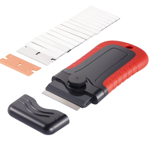 Vevor Razor Blade Scraper Locking Scraper Tool 15 Extra Blades With Security Cap