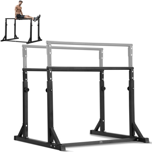 Vevor Dip Bar, 800 Lbs Capacity, Heave Duty Dip Stand Station With Adjustable Height