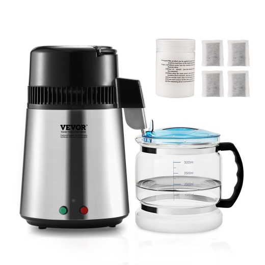 Vevor Water Distiller, 4L 1.05 Gallon Pure Water Purifier Filter