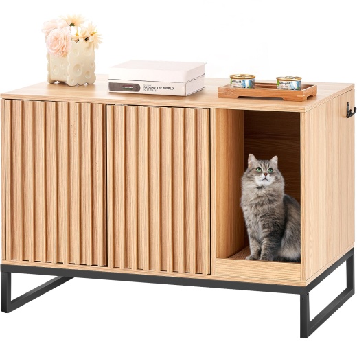 Vevor Cat Litter Box Enclosure Hidden Litter Box Furniture 31.5"L X 20"W X 22"h