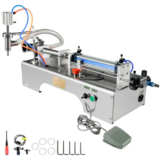 Vevor Horizontal Pneumatic Liquid Filling Machine 50-500Ml