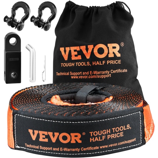 Vevor Off-Road Recovery Kit - 3" x 30' Heavy Duty Winch Recovery Kit for ATVs, Jeeps, Trucks