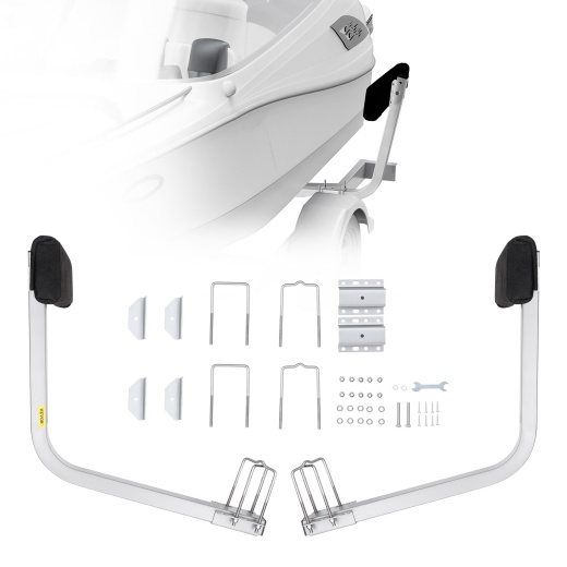 Vevor Marine Trailer Assistant: Adjustable Bunk Guide-Ons with Durable Steel Support Poles