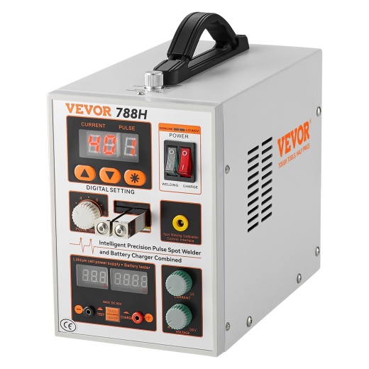 Vevor Battery Spot Welder: 788H Pulse Spot Welder & Battery Charger for 0.15mm Nickel and 18650 14500 Battery Packs