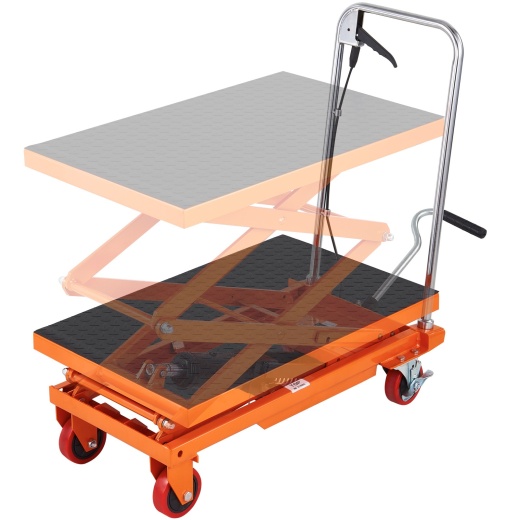 Vevor Hydraulic Lift Table Cart - 330Lbs Capacity 50" Lifting Height