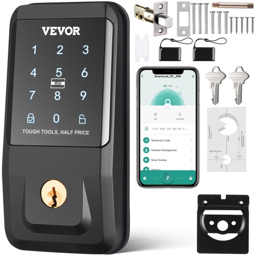 Vevor Smart Lock: Keyless Entry Door Lock with Bluetooth App Control
