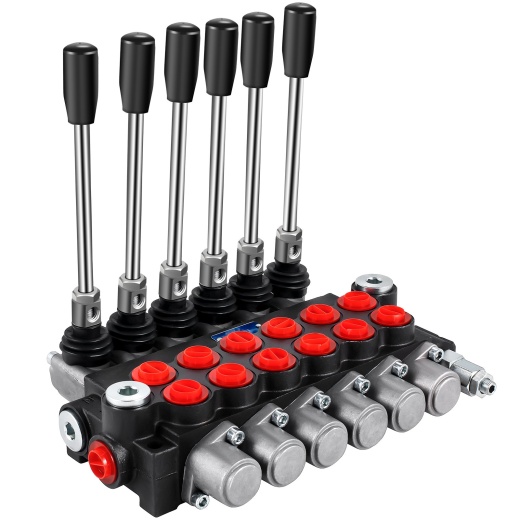 Vevor Hydraulic Directional Control Valve - 6 Spool, 11 GPM, 3600 PSI
