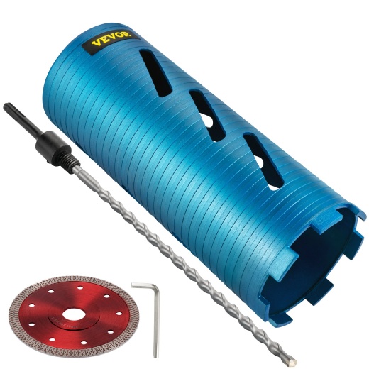 Vevor Dry Core Drill Bit - 4.25"/108 Mm Diameter 5/8"-11 Shank Arbor with Pilot Bit & 4.5" Blade