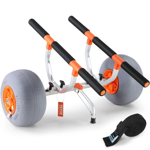 Vevor Heavy Duty Kayak Cart - Foldable Canoe Trolley Cart with 12'' Tires