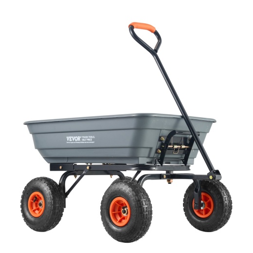 Vevor Dump Cart - 600 lbs Capacity Poly Garden Dump Cart