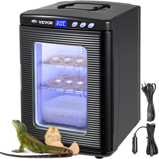 Vevor Black Reptile Incubator 25L - Perfect for Your Reptile Egg Incubation Needs