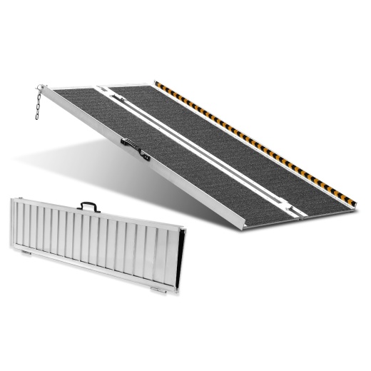 Vevor Portable Wheelchair Ramp, 4 Ft 800 Lbs Capacity, Non-Slip Aluminum Folding Threshold Ramp