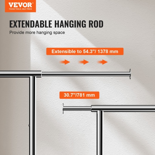 Vevor Clothes Rack With Wheels