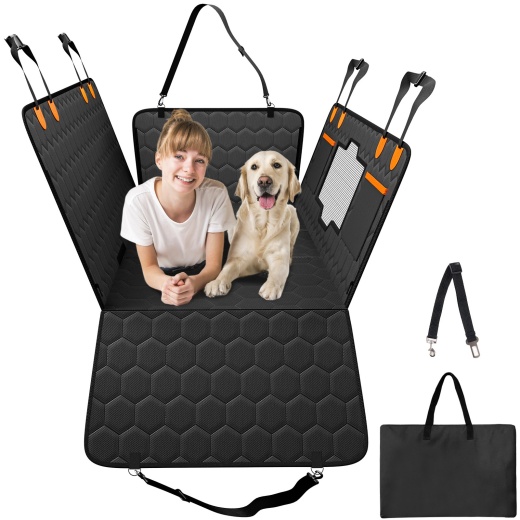 Vevor 54 X 25.6 In Dog Car Seat Cover For Back Seat Waterproof 600D For Cars