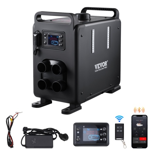 Vevor Diesel Air Heater Diesel Heater 12V/24V 8Kw Bluetooth App Control Vehicles