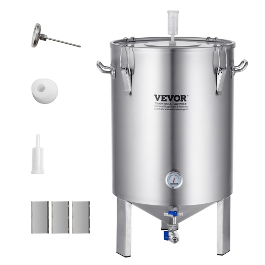 Vevor 304 Stainless Steel Kettle - 16 Gallon Beer Brew Fermentor