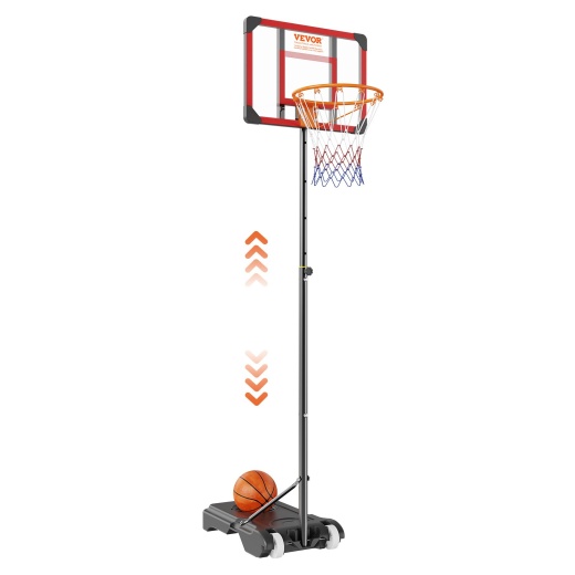 Vevor Basketball Hoop, 5-7 Ft Adjustable Height Portable Backboard System