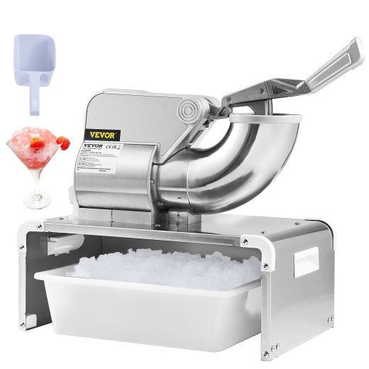 Vevor Ice Crushers Machine - Electric Snow Cone Maker with 4 Blades