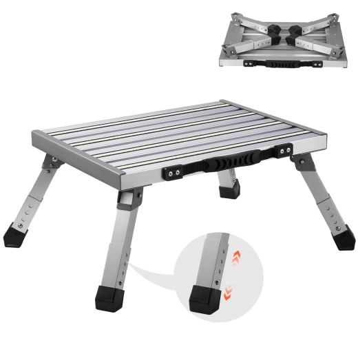 Vevor Rv Steps - Adjustable Height Folding Platform Step