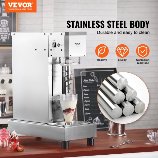 Vevor Ice Cream Blender 750W Ice Cream Mixer Stir Machine 304 Stainless Steel