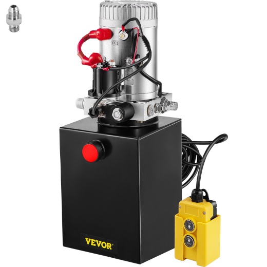 Vevor Hydraulic Power Unit - 6 Quart Hydraulic Pump for Dump Trailers and Car Lifting